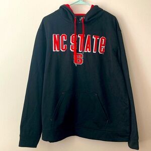 Mens XL NC State NCSU Hoodie Embroidered Black Red Top of the World